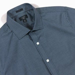 J.CREW LUDLOW Mens 15.5 34 Black Check Plaid Button Shirt